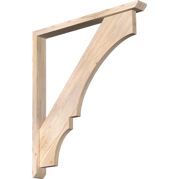 Ekena Millwork Balboa Slat Smooth Bracket w/ Offset Brace, Douglas Fir, 3 1/2"W x 34"D x 38"H BKT0402X34X38BOA06SDF - main